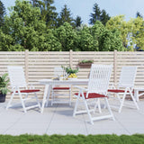 Vidaxl Gartenstuhl Kissen 4 ST 50x50x3 cm Oxford Stoff Wein rot