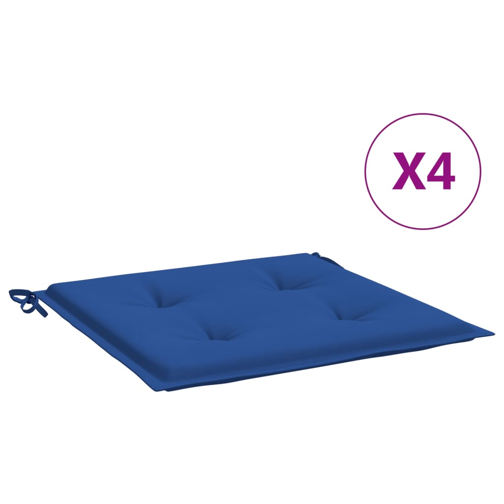 Vidaxl Gartenstuhl Kissen 4 ST 50 x 50 x 3 cm Oxford Fabric Royal Blau