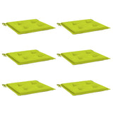 Vidaxl Gartenstuhl Kissen 6 ST 50x50x3 cm Oxford Stoff hellgrün