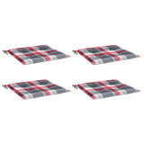 Vidaxl Gartenstuhl Kissen 4 ST 50 x 50 x 3 cm Oxford Stoff Diamond Muster rot