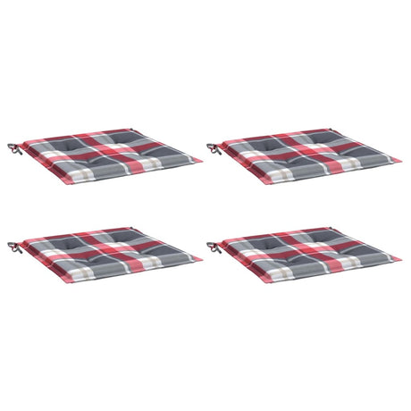 Vidaxl Gartenstuhl Kissen 4 ST 50 x 50 x 3 cm Oxford Stoff Diamond Muster rot