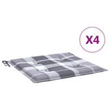 Vidaxl Gartenstuhl Kissen 4 ST 50 x 50 x 3 cm Oxford Stoff Diamond Muster grau