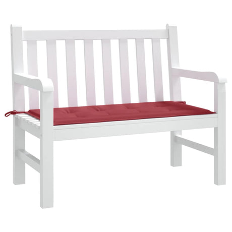 Vidaxl Garden Bench Kissen 100x50x4 cm Oxford Stoff Wein rot