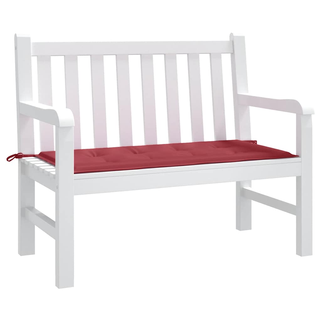 Vidaxl Garden Bench Kissen 100x50x4 cm Oxford Stoff Wein rot