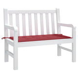Vidaxl Garden Bench Kissen 100x50x4 cm Oxford Stoff Wein rot