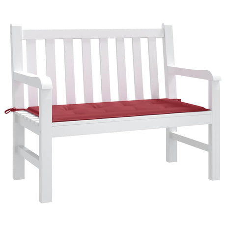 Vidaxl Garden Bench Kissen 100x50x4 cm Oxford Stoff Wein rot