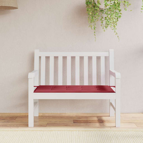 Vidaxl Garden Bench Kissen 100x50x4 cm Oxford Stoff Wein rot