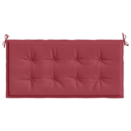 Vidaxl Gartenbank Kissen 120x50x4 cm Oxford Stoff Wein rot