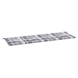 Vidaxl Gartenbank Kissen 150x50x4 cm Oxford Stoff Diamond Muster grau