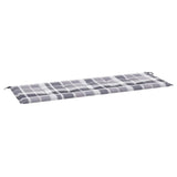 Vidaxl Gartenbank Kissen 150x50x4 cm Oxford Stoff Diamond Muster grau