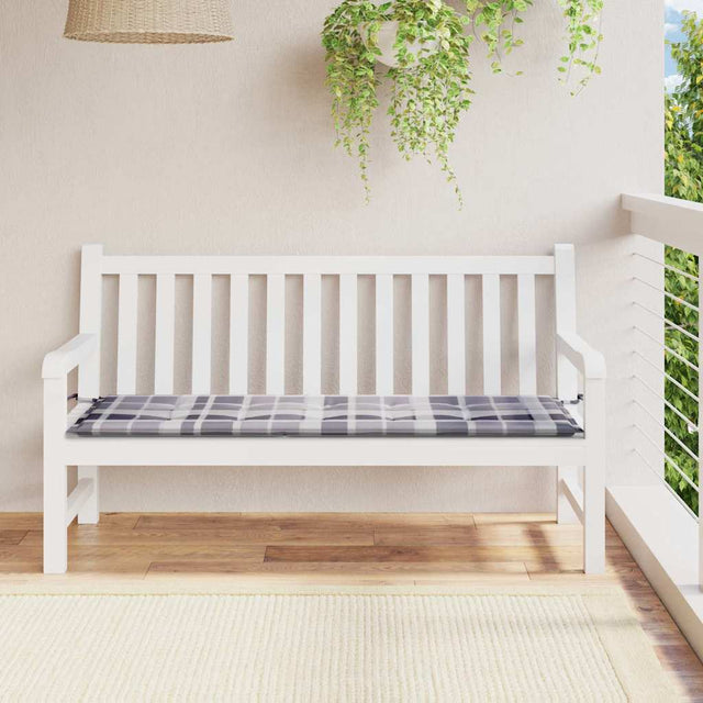 Vidaxl Gartenbank Kissen 150x50x4 cm Oxford Stoff Diamond Muster grau