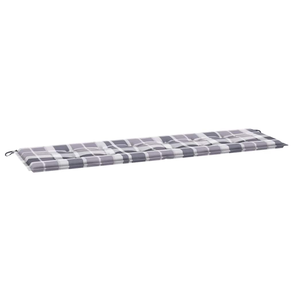 Vidaxl Garden Bench Kissen 180x50x4 cm Oxford Stoff Diamond Muster grau