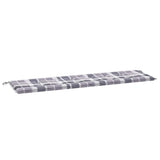 Vidaxl Garden Bench Kissen 180x50x4 cm Oxford Stoff Diamond Muster grau