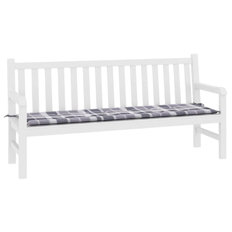 Vidaxl Garden Bench Kissen 180x50x4 cm Oxford Stoff Diamond Muster grau