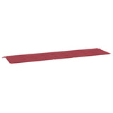 Vidaxl Garden Bench Kissen 200x50x4 cm Oxford Stoff Wein rot