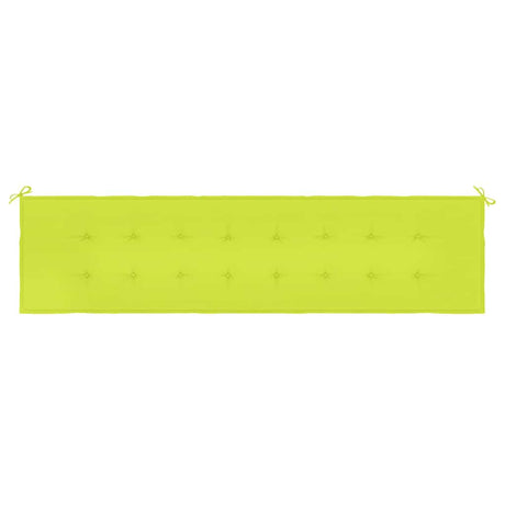 Vidaxl Garden Bench Kissen 200x50x4 cm Oxford Stoff klar grün