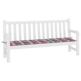 Vidaxl Gartenbank Kissen 200x50x4 cm Oxford Stoff Diamond Muster rot