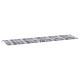 Vidaxl Gartenbank Kissen 200x50x4 cm Oxford Stoff Diamond Muster grau