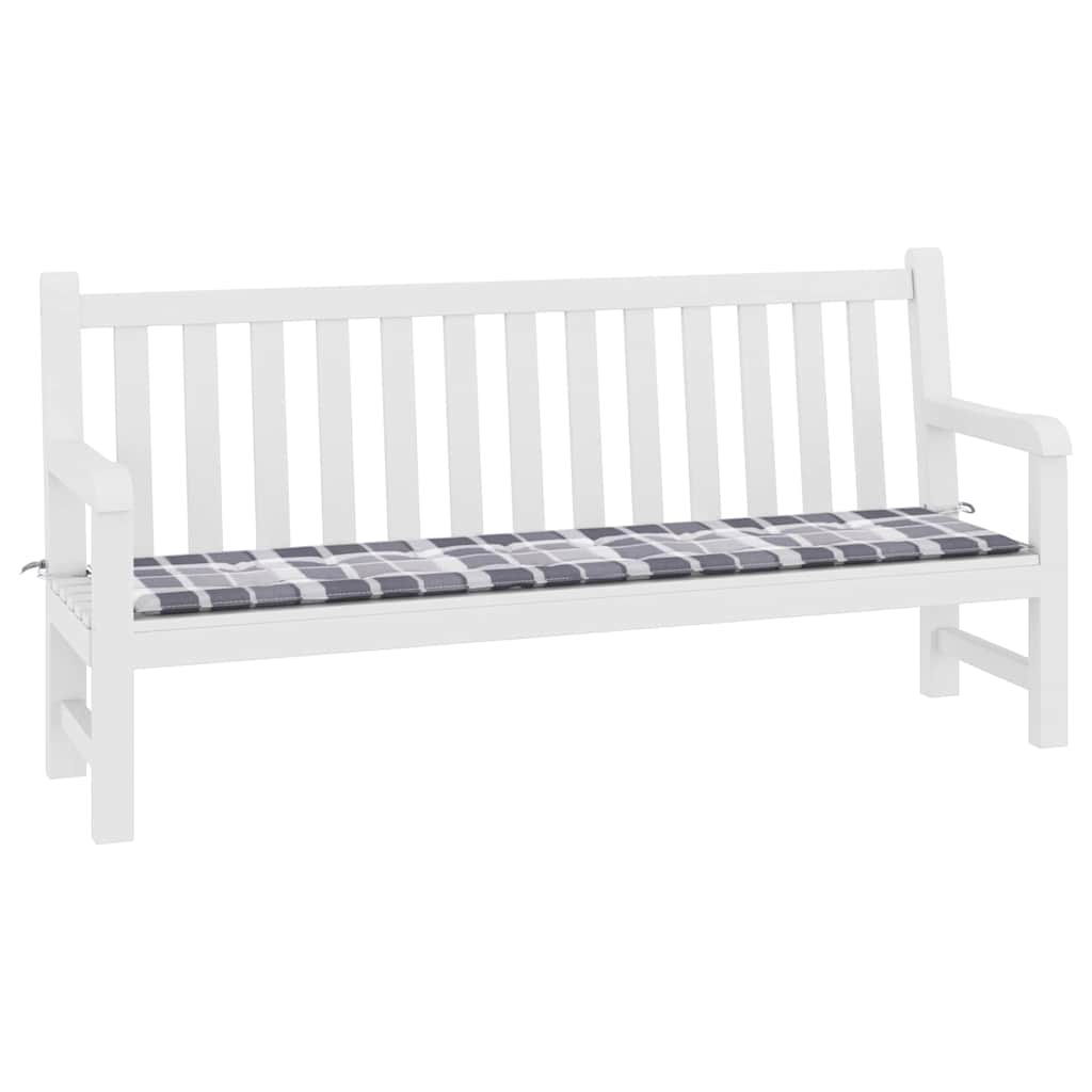 Vidaxl Gartenbank Kissen 200x50x4 cm Oxford Stoff Diamond Muster grau