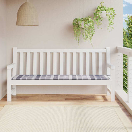 Vidaxl Gartenbank Kissen 200x50x4 cm Oxford Stoff Diamond Muster grau