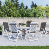 Vidaxl Gartenstuhlkissen 6 St. High Rücken 120 x 50 x 3 cm Stoffanthrazit