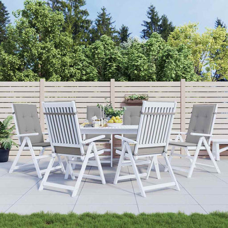 Vidaxl Gartenstuhl Kissen 6 St. hoher Rücken 120x50x3 cm Stoff grau