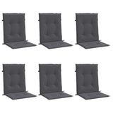Vidaxl Garden Stuhl Kissen 6 St. Oxford Stoff Anthracit -gelenkt
