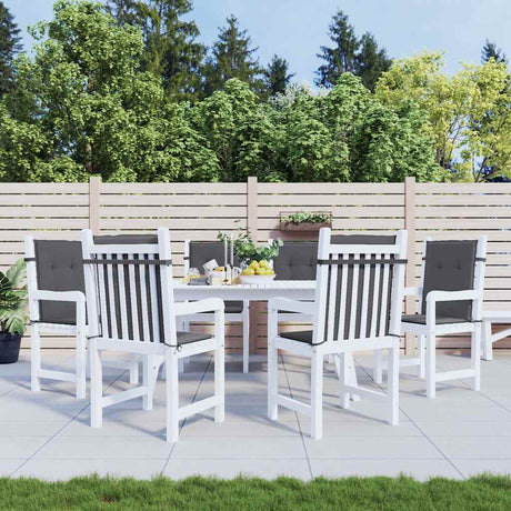 Vidaxl Garden Stuhl Kissen 6 St. Oxford Stoff Anthracit -gelenkt