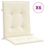Vidaxl Gartenstuhlkissen 6 Stcs 100x50x3 cm Oxford Stoffcreme -Colored