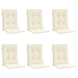 Vidaxl Gartenstuhlkissen 6 Stcs 100x50x3 cm Oxford Stoffcreme -Colored