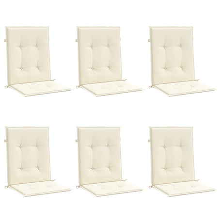 Vidaxl Gartenstuhlkissen 6 Stcs 100x50x3 cm Oxford Stoffcreme -Colored