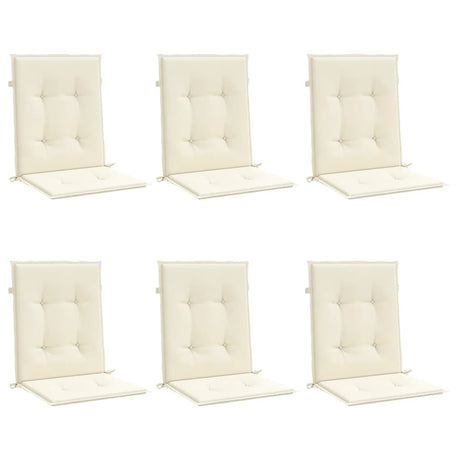 Vidaxl Gartenstuhlkissen 6 Stcs 100x50x3 cm Oxford Stoffcreme -Colored