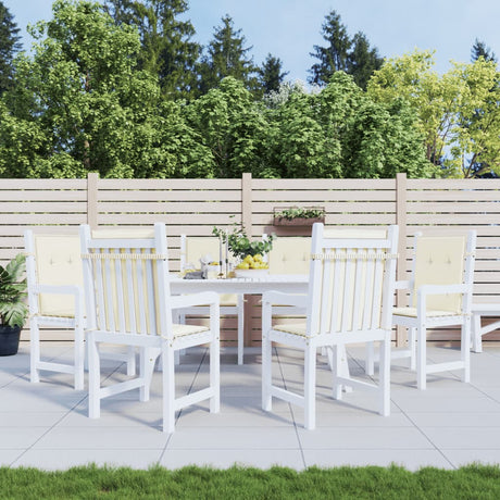 Vidaxl Gartenstuhlkissen 6 Stcs 100x50x3 cm Oxford Stoffcreme -Colored