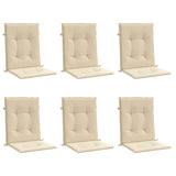 Vidaxl Garden Stuhl Kissen 6 Stcs 100x50x3 cm Oxford Stoff Beige