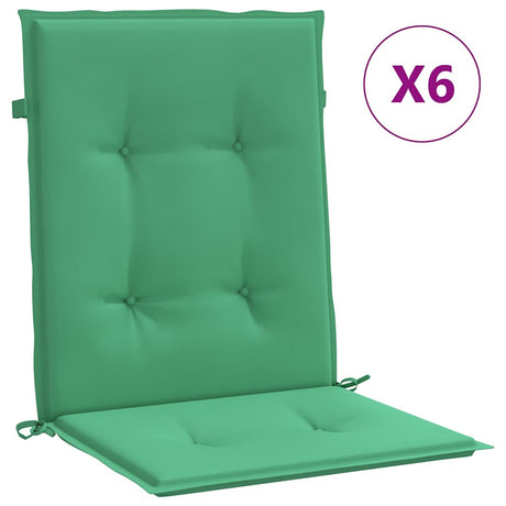 Vidaxl Gartenstuhl Kissen 6 Stcs 100x50x3 cm Oxford Stoff Grün Grün