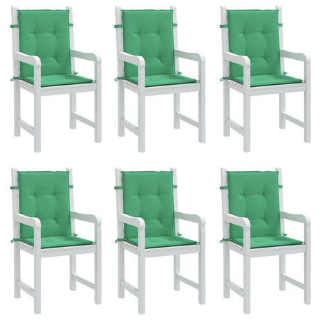 Vidaxl Gartenstuhl Kissen 6 Stcs 100x50x3 cm Oxford Stoff Grün Grün