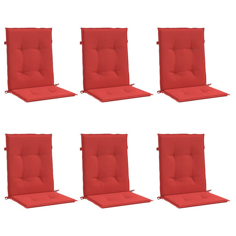Vidaxl Gartenstuhlkissen 6 Stcs 100x50x3 cm Oxford Stoff rot