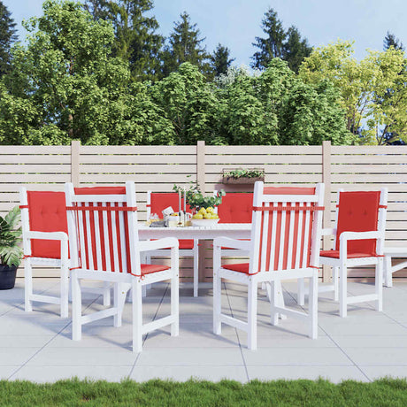 Vidaxl Gartenstuhlkissen 6 Stcs 100x50x3 cm Oxford Stoff rot