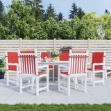 Vidaxl Gartenstuhlkissen 6 Stcs 100x50x3 cm Oxford Stoff rot