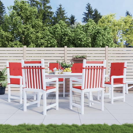 Vidaxl Gartenstuhlkissen 6 Stcs 100x50x3 cm Oxford Stoff rot