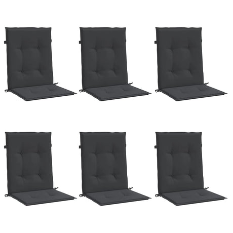 Vidaxl Gartenstuhl Kissen 6 Stcs 100x50x3 cm Oxford Stoff schwarz