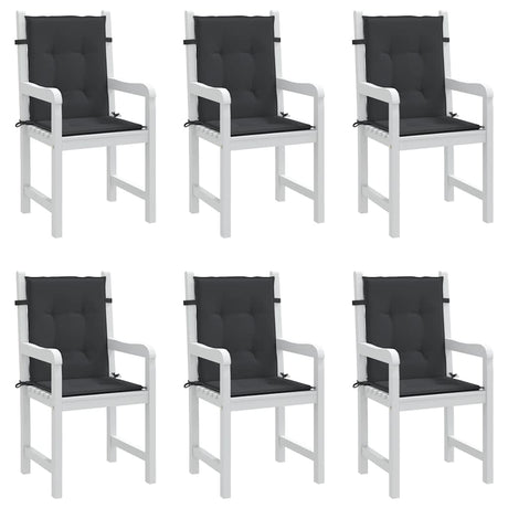 Vidaxl Gartenstuhl Kissen 6 Stcs 100x50x3 cm Oxford Stoff schwarz