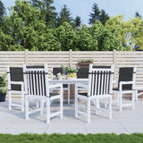 Vidaxl Gartenstuhl Kissen 6 Stcs 100x50x3 cm Oxford Stoff schwarz