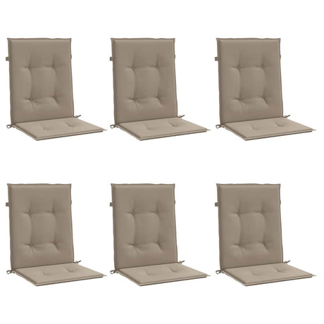 Vidaxl Gartenstuhl Kissen 6 Stcs 100x50x3 cm Oxford Stofftaupe