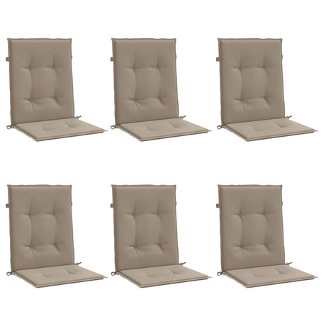 Vidaxl Gartenstuhl Kissen 6 Stcs 100x50x3 cm Oxford Stofftaupe