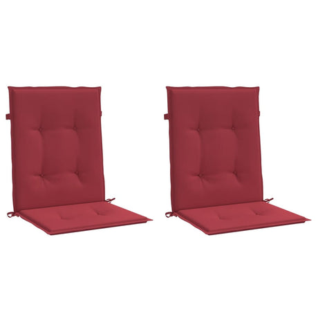 Vidaxl Gartenstuhl Kissen 2 ST 100x50x3 cm Oxford Stoff Wein rot