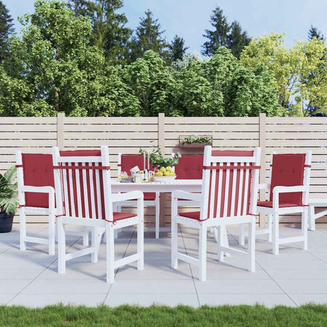 Vidaxl Gartenstuhl Kissen 6 Stcs 100x50x3 cm Oxford Stoff Wein rot
