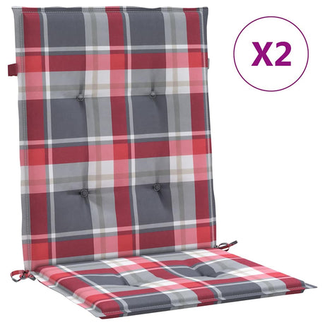 Vidaxl Gartenstuhl Kissen 2 ST 100x50x3 cm Oxford Stoff Diamond Muster rot