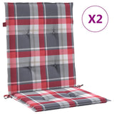 Vidaxl Gartenstuhl Kissen 2 ST 100x50x3 cm Oxford Stoff Diamond Muster rot
