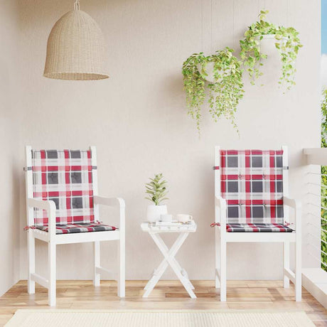 Vidaxl Gartenstuhl Kissen 2 ST 100x50x3 cm Oxford Stoff Diamond Muster rot